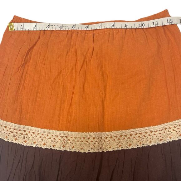 DOL.Design Y2K Maxi Skirt NWT Boho Tiered Crochet Lace Fall Festival Cottagecore - Picture 4 of 10